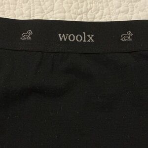 Woolx Merino Wool Boyshort Underwear, 1X, Black, 2 pair